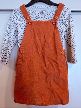 Carter's Rust Orange Corduroy Pinafore Skirt‎